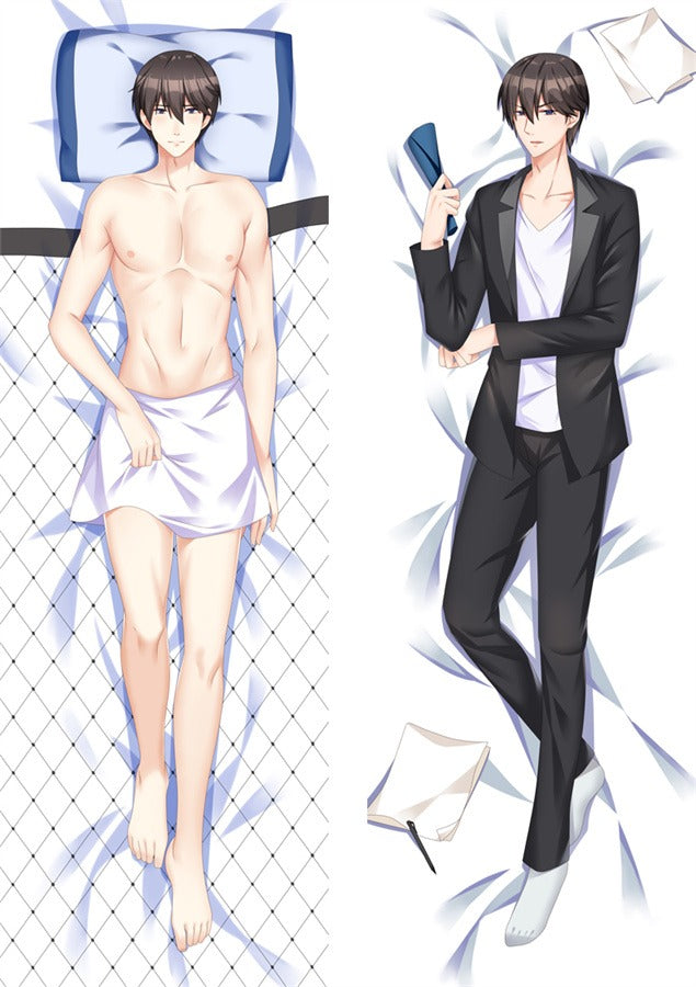 Bruinharige Gentleman Handdoek en Pak Dakimakura