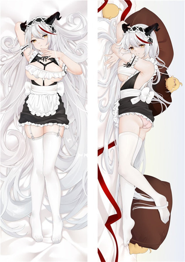 Aegir Dienstmeidoutfit en Witte Kousen Dakimakura