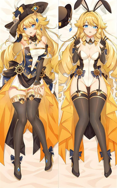 Navia Wit Turnpakje en Konijnenoren Dakimakura