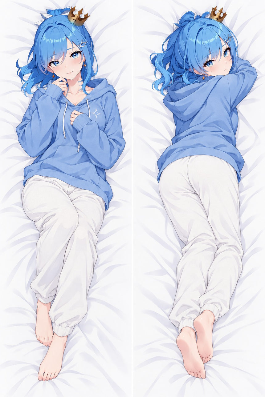 Hoshimachi Suisei Blue Hoodie Body Pillow