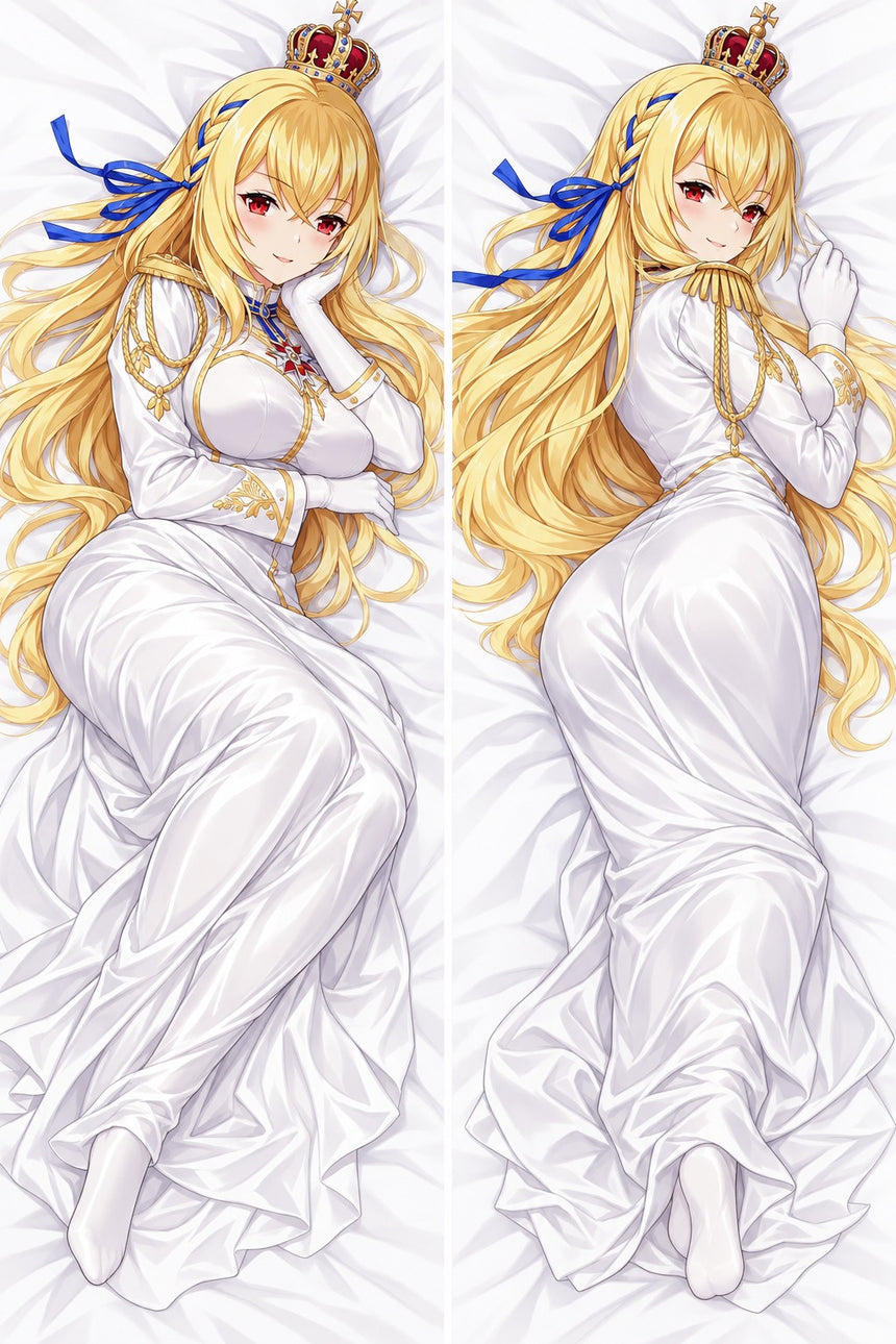 King George V White Gown Body Pillow