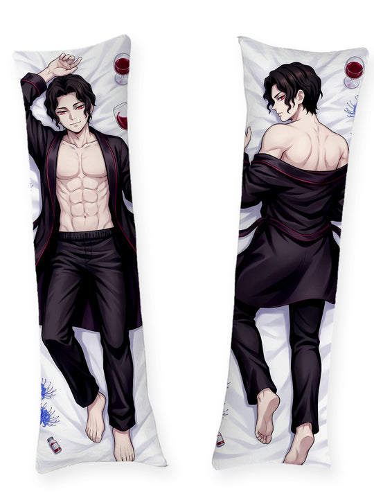 Muzan Zwarte Satijnen Avondjas Dakimakura