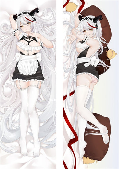 Aegir Maidoutfit en Witte Kousen Dakimakura
