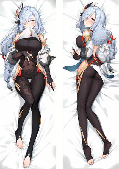 Shenhe Zwarte Bodysuit Dakimakura