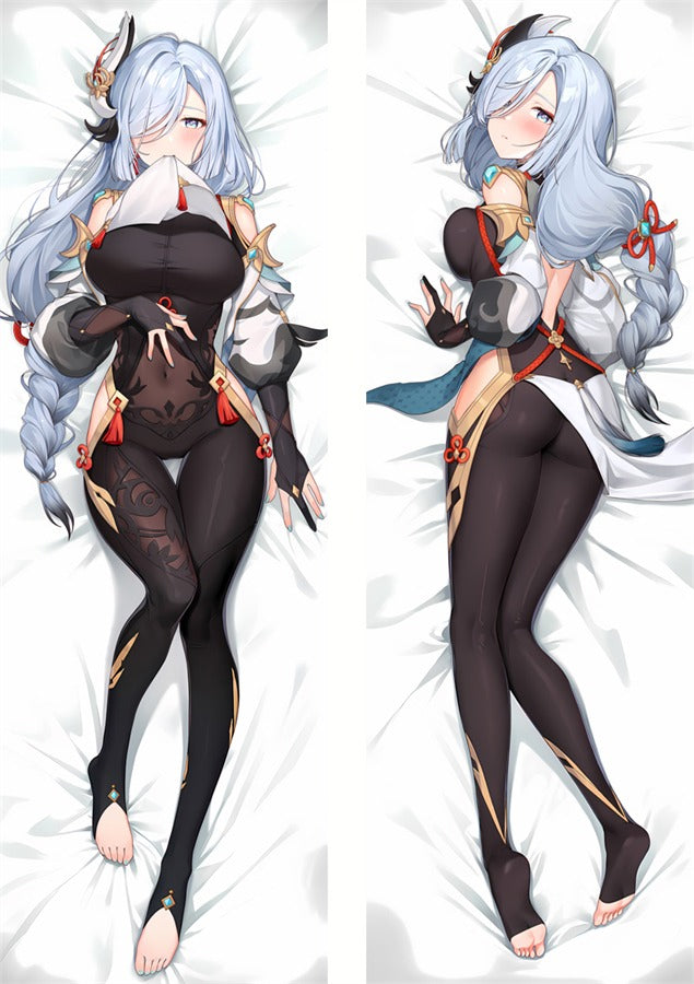 Shenhe Zwarte Bodysuit Dakimakura