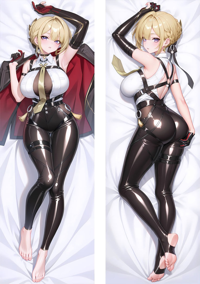 Evelyn Zwarte Latex en Rode Cape Dakimakura