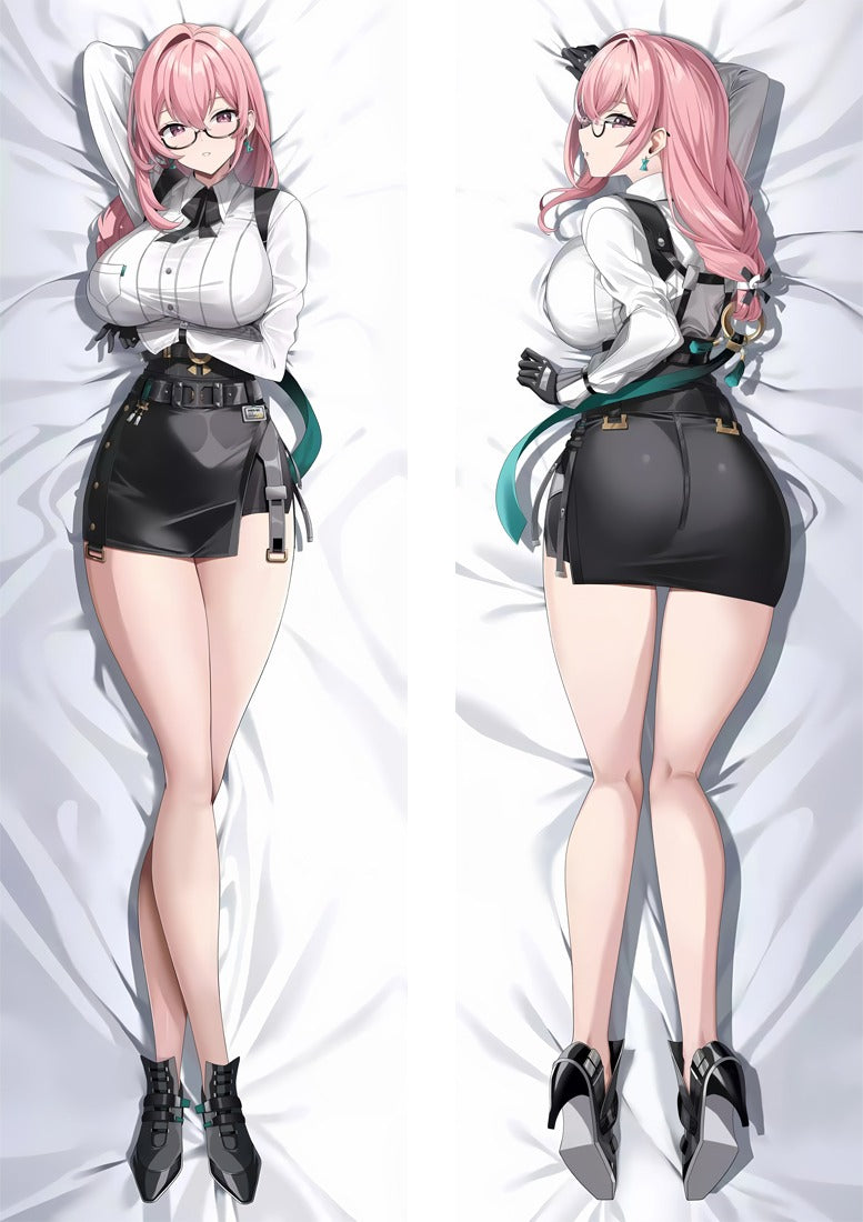 Tsukishiro Yanagi Wit Overhemd en Kokerrok Dakimakura