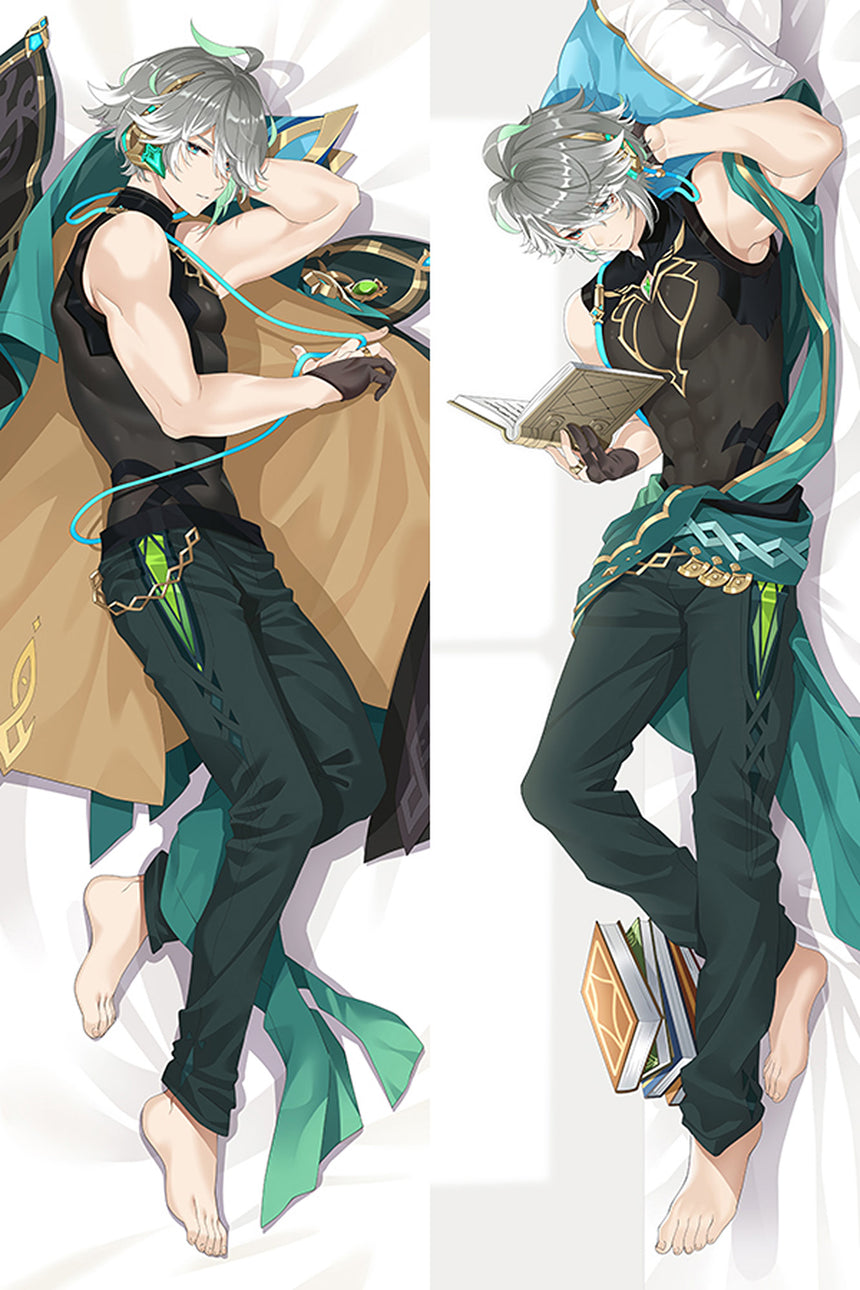 Alhaitham Geleerde met Boeken Dakimakura