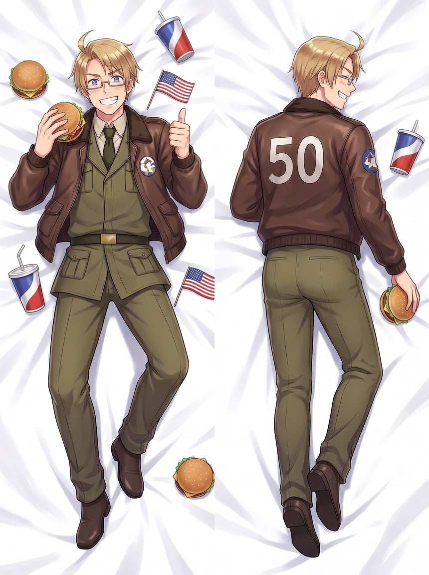 Hetalia America Bomberjack Hamburger Dakimakura