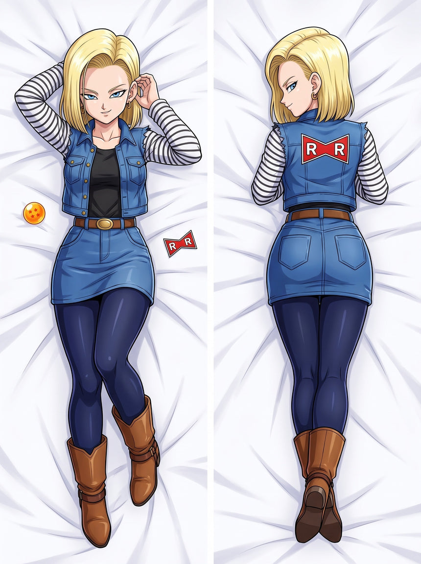 Android 18 Denim Gilet Pin Up Dakimakura