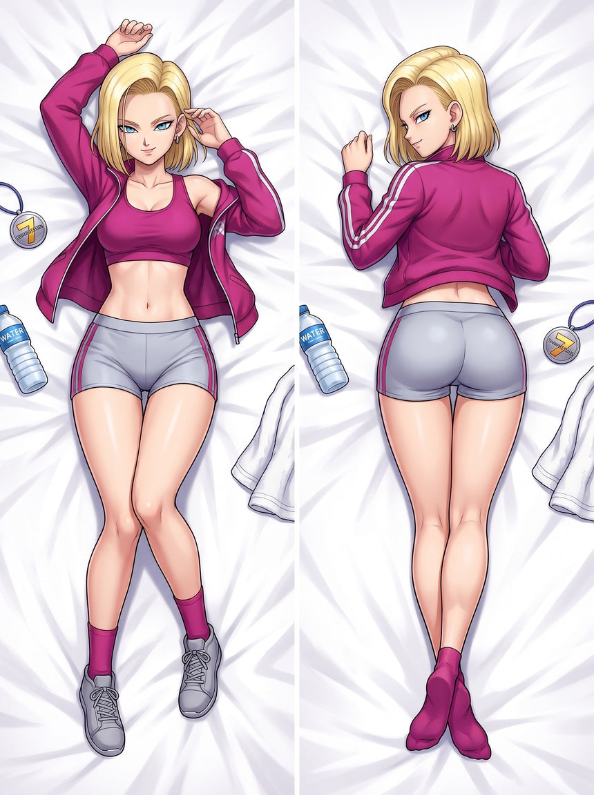 Android 18 Magenta Trainings Croptop Dakimakura