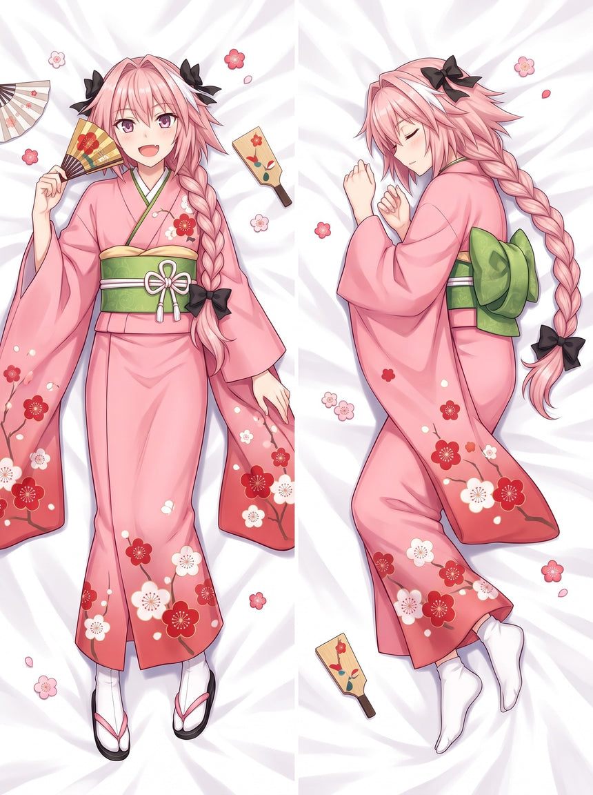 Astolfo Roze Bloemenkimono Dakimakura