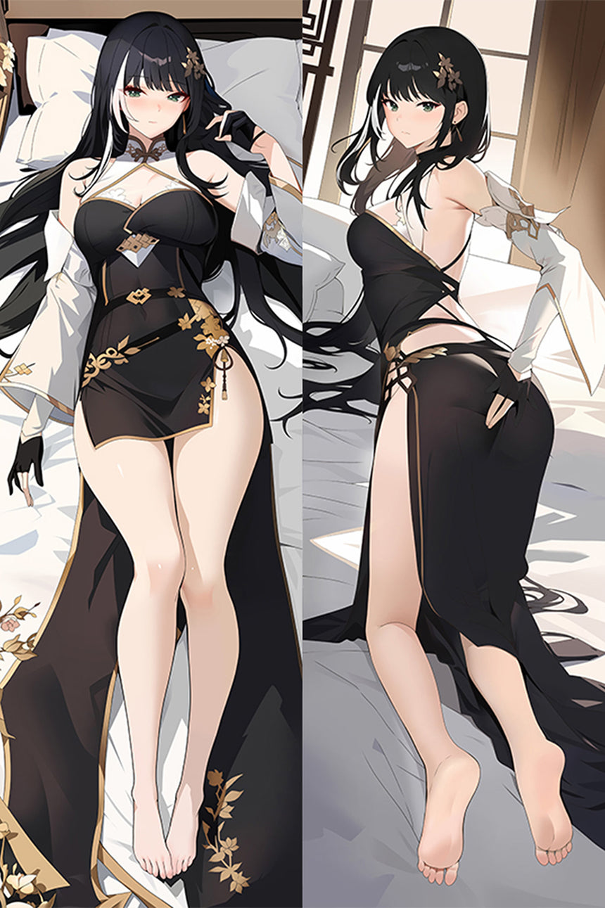 Baizhi Zwarte Qipao Dakimakura