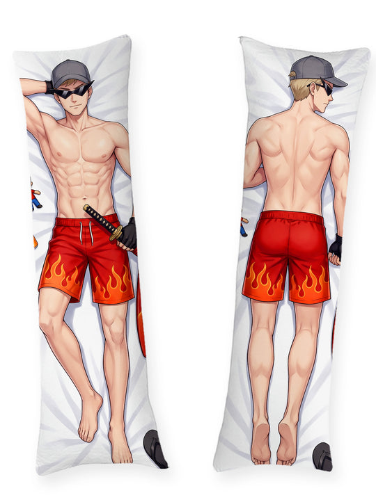 Bro Strider Zwembroek met Vlammen Dakimakura