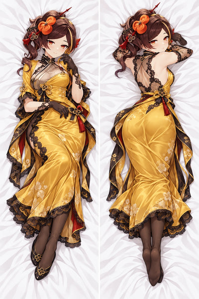 Chiori Gouden Zijden Jurk Dakimakura