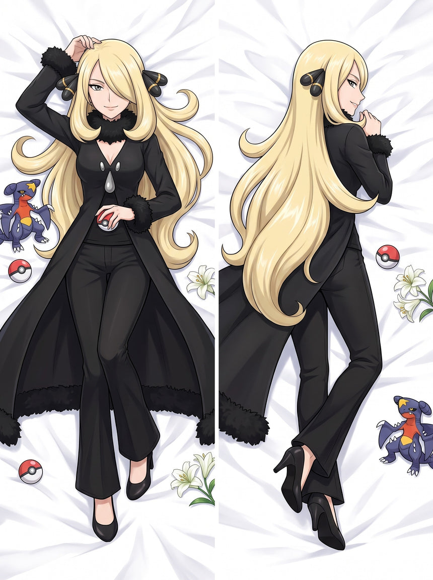 Cynthia Pokemon Kampioen Zwarte Jas Dakimakura