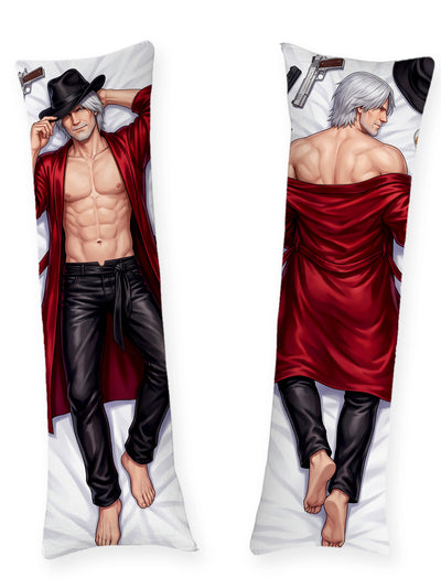 Dante Bebaarde Rode Satijnen Badjas Dakimakura