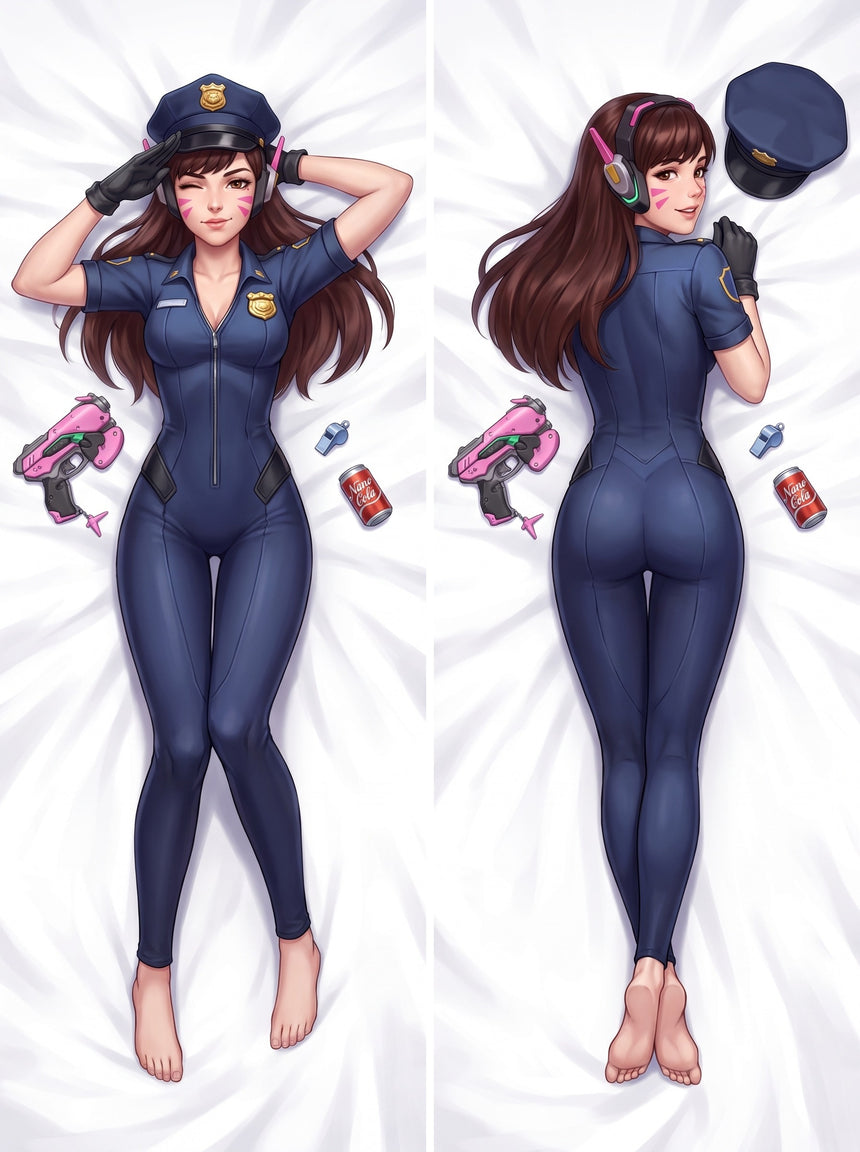 D.Va Officer Skin Pin Up Dakimakura