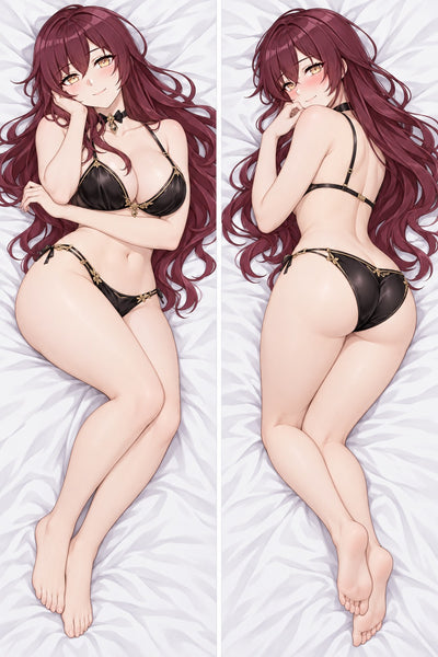 Eden Zwarte Satijnen Lingerie Dakimakura