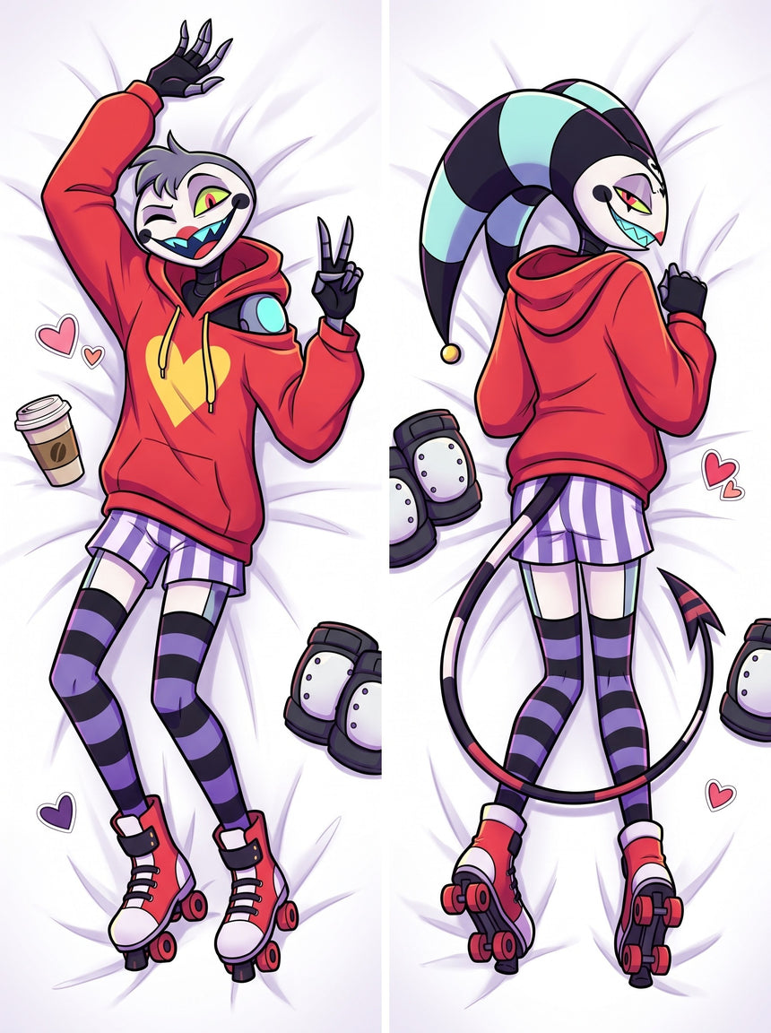 Fizzarolli Off Shoulder Hoodie Rolschaatsdisco Dakimakura