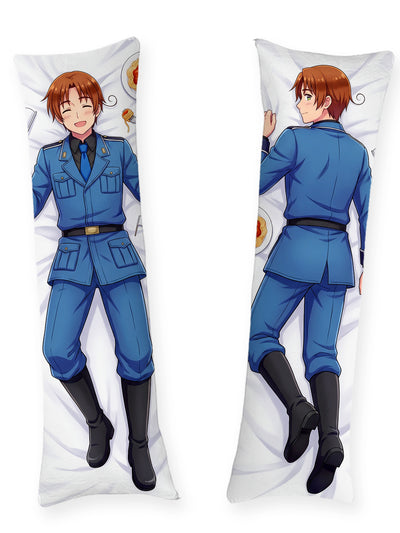 Hetalia Italy Blauw Uniform en Pasta Dakimakura