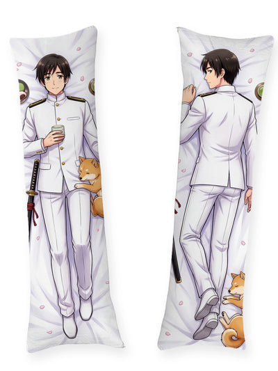 Hetalia Japan Wit Uniform en Pochi Dakimakura