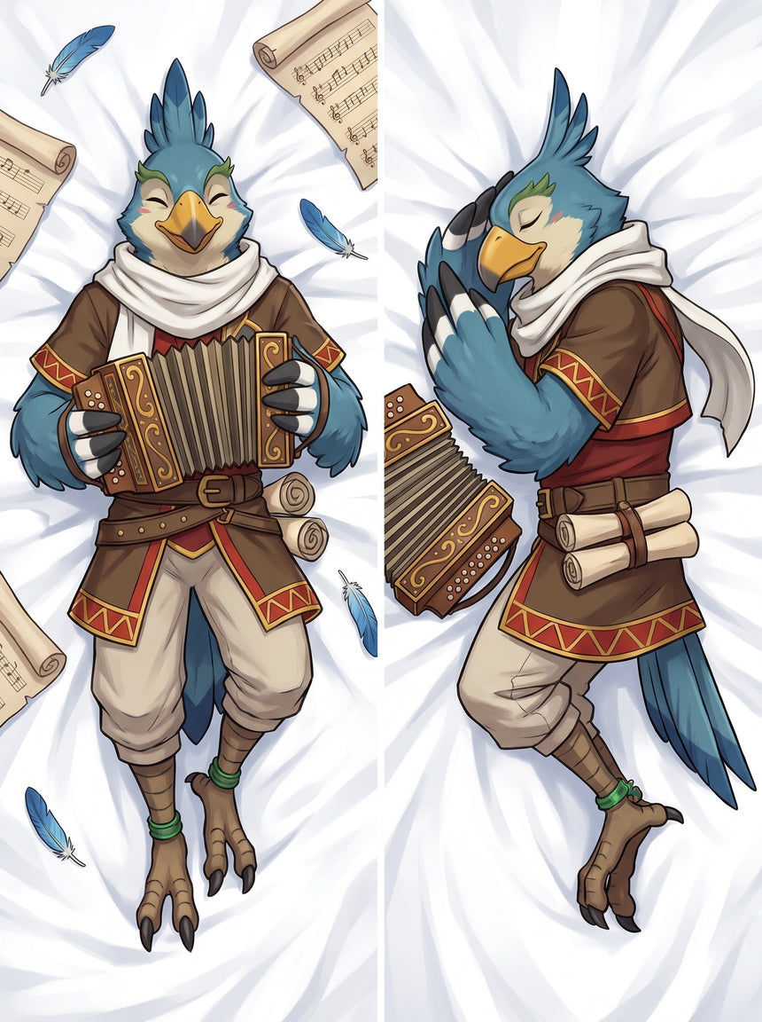 Kass Zelda Rito Bard Accordeon Dakimakura
