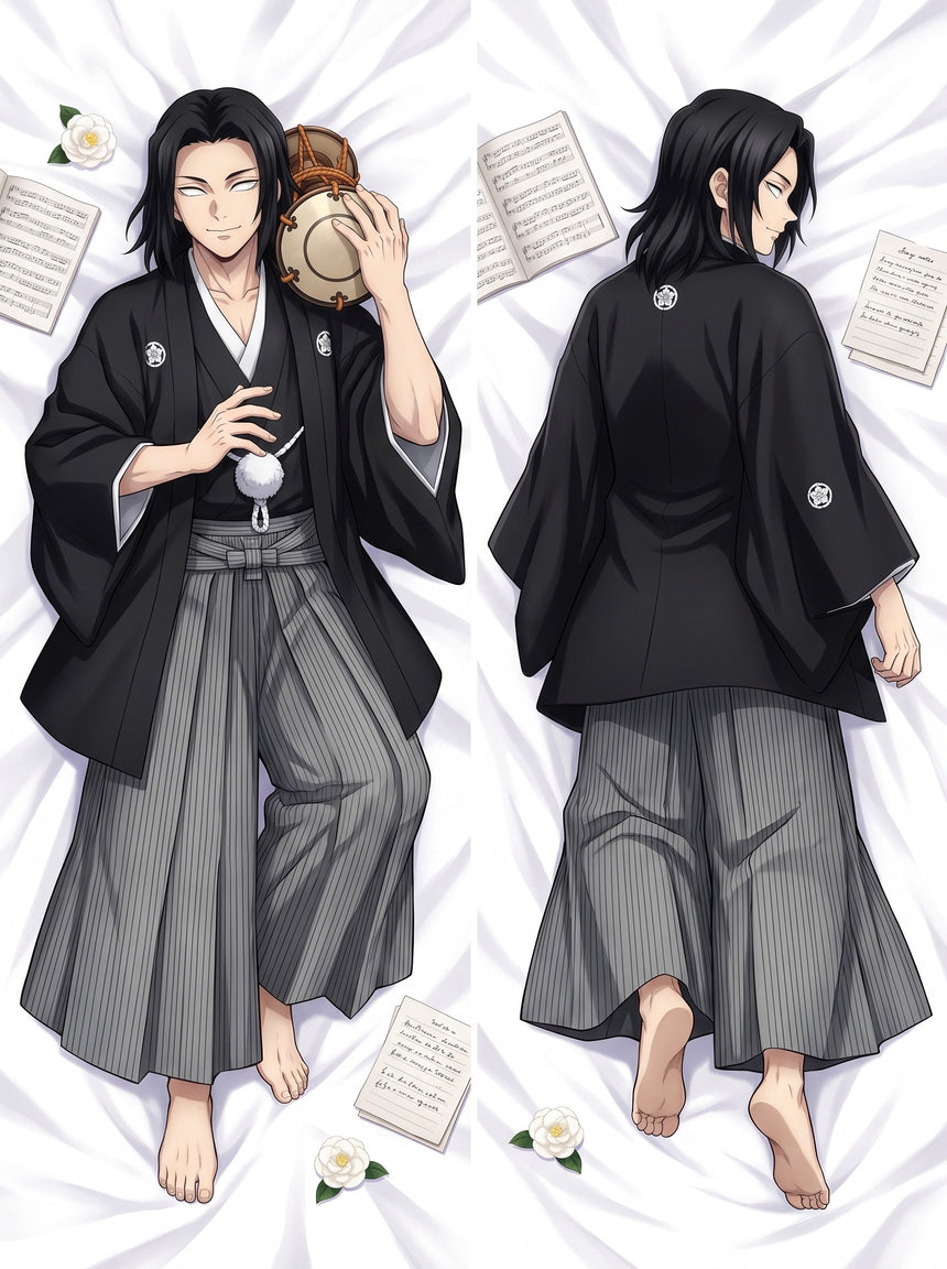 Kyogai Menselijke Tsuzumi Speler Formele Kimono Dakimakura