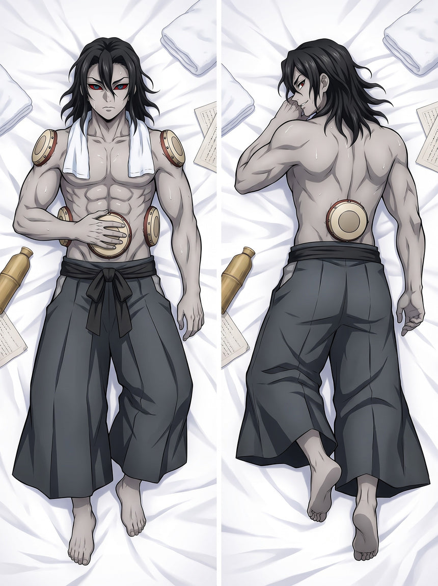 Kyogai Nat Haar Ontbloot Bovenlijf Drummer Dakimakura