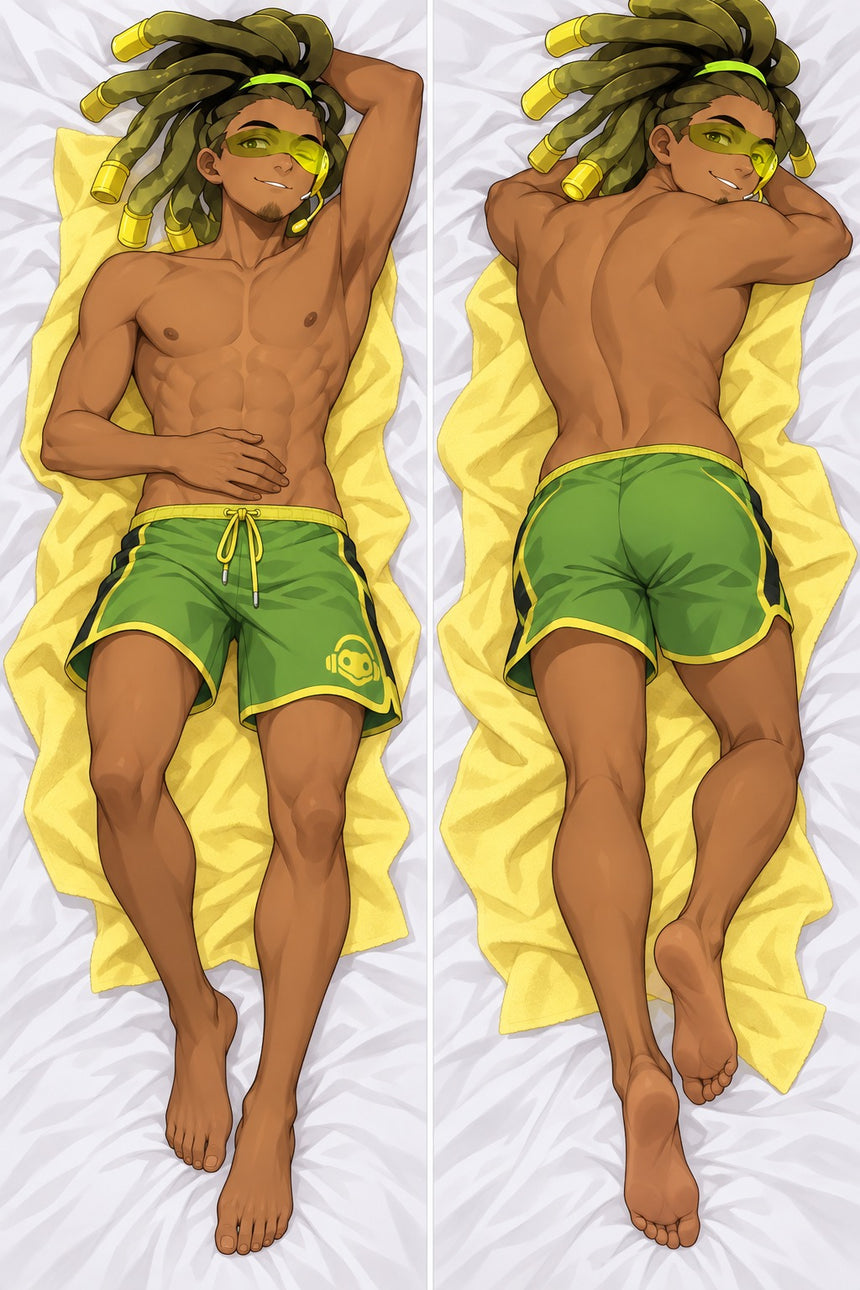 Lucio Green Swim Shorts Body Pillow