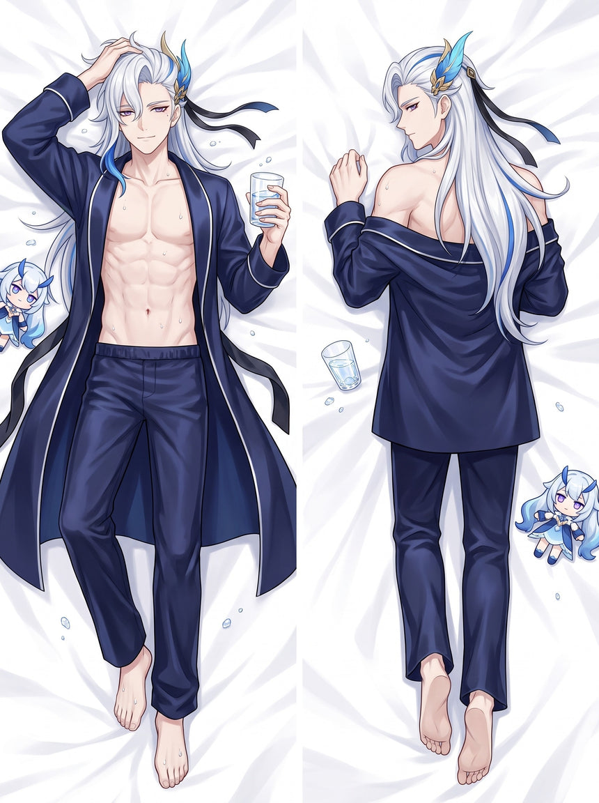 Neuvillette Regenachtige Nacht Zijden Kamerjas Dakimakura