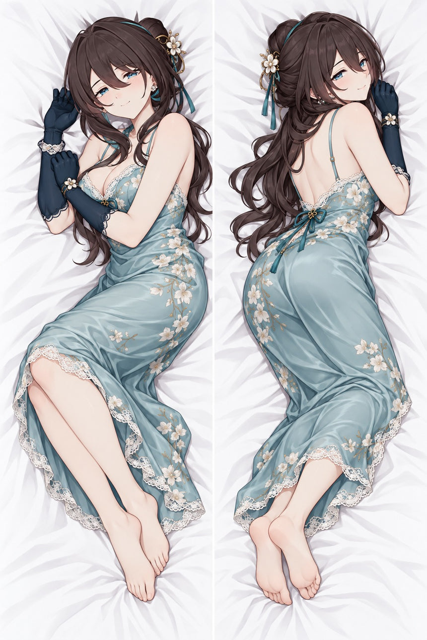 Ruan Mei Teal Nightgown Body Pillow