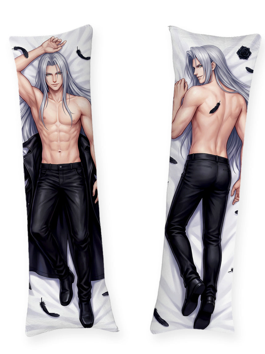 Sephiroth Ontbloot Bovenlijf Zwarte Veren Dakimakura