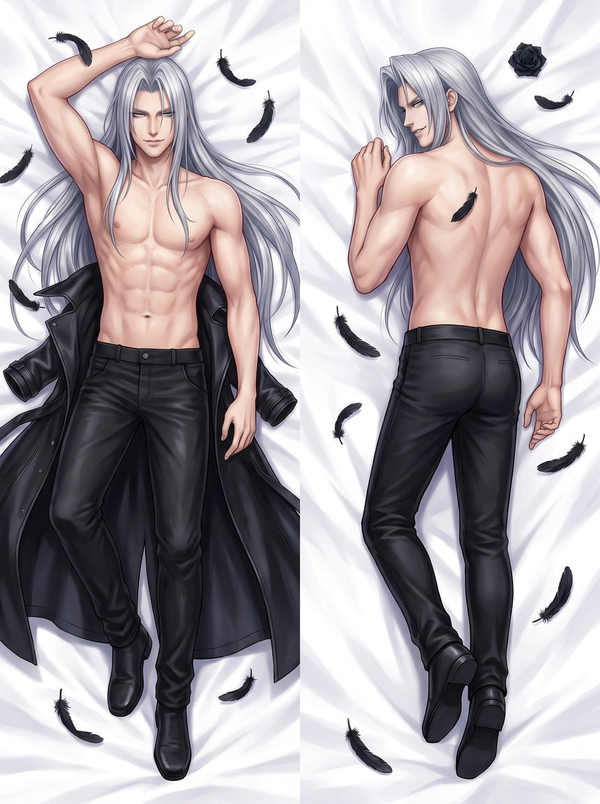 Sephiroth Ontbloot Bovenlijf Zwarte Veren Dakimakura