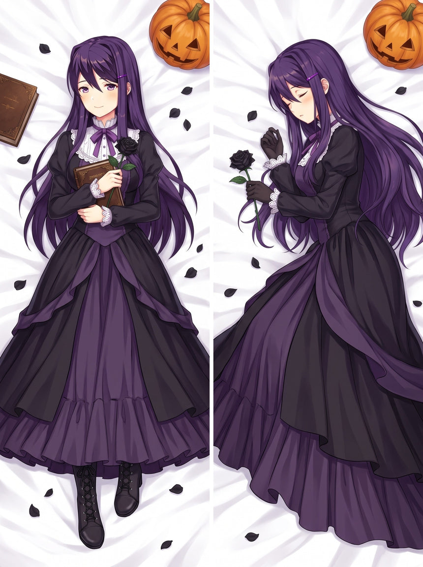Yuri DDLC Gotische Victoriaanse Jurk Dakimakura
