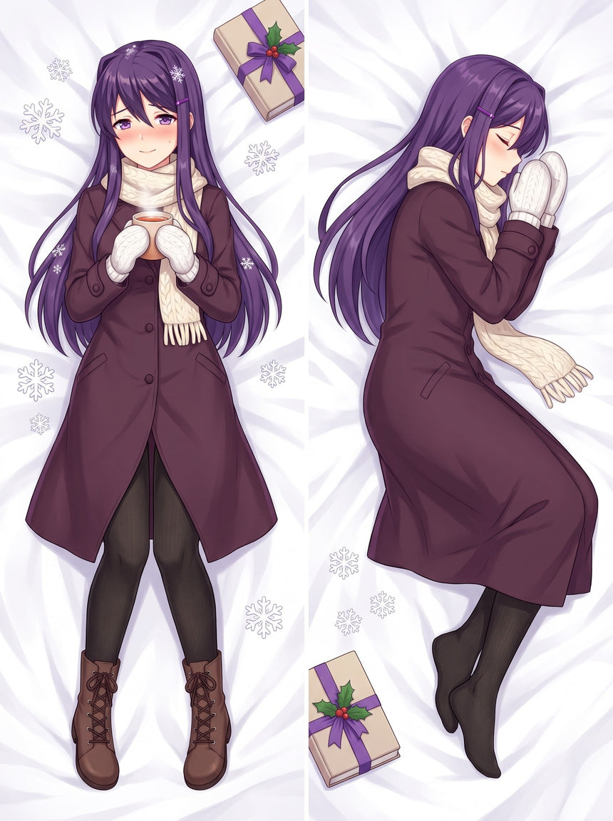 Yuri DDLC Winterjas en Sjaal Dakimakura