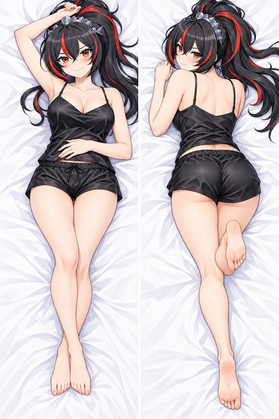 Zhu Yuan Zwarte Satijnen Set Dakimakura