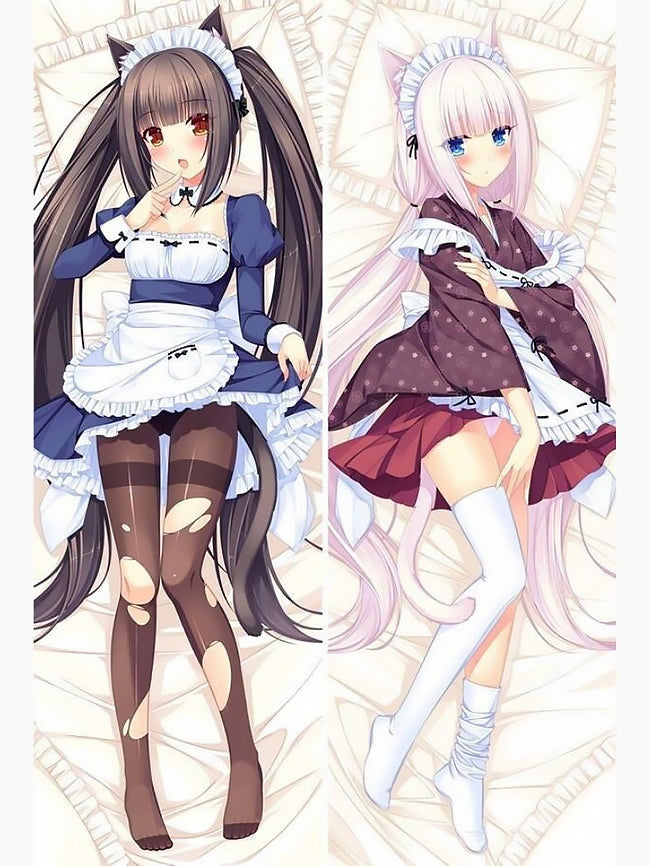 Chocola and Vanilla Body Pillow <br/> Nekopara Chocola and Vanilla Maid